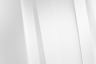 Soyut ışık fütüristik duvar kağıdı. Zarif, parlak çizgili arka plan. Geometrik katmanlı üç boyutlu beyaz arkaplan. Poster, broşür, sunum ve web sitesi için geometrik şablon tasarımı.