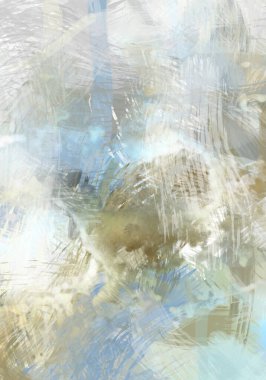 Soyut arkaplanda pürüzlü fırça darbeleri. Fırça boyası. Renkli boya darbeleri. Eşsiz duvar sanatı. Tuvaldeki modern sanat. Renkli çağdaş sanat eserleri.