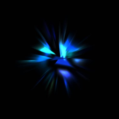 Işık huzmeleri ve parlayan parçacıkların kesiştiği güzel bir zemin. Canlı renkli ışıkların duvar kâğıdı. Parlak ışık görüntüsü.