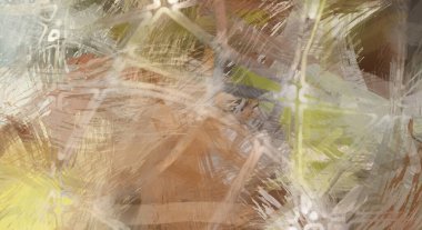 Soyut arkaplanda pürüzlü fırça darbeleri. Fırça boyası. Renkli boya darbeleri. Eşsiz duvar sanatı. Tuvaldeki modern sanat. Renkli çağdaş sanat eserleri.