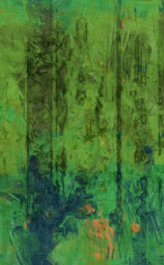 Kaotik resim. Taranmış Boyalı Soyut Arkaplan. Tuval üzerinde etkileyici fırçalanmış resim. Fırça darbesi ile boyanmış. Kaos duvarı sanatı. Sanatsal canlılık ve renkli duvar kağıdı.