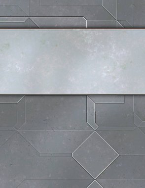 Katmanlı paneller. Fütürist soyut duvar kağıdı. Geometrik teknolojik yansıtıcı arka plan 3D metalik doku. Uzay gemisi desen yüzeyi.