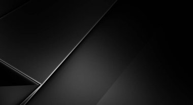 Lüks minimalist tasarım. Fütürist şablon. Karanlık elementleri olan birinci sınıf soyut duvar kâğıdı. Zarif bir zemin. Siyah üç boyutlu geometrik arkaplan. Poster, broşür, sunum için tasarım.