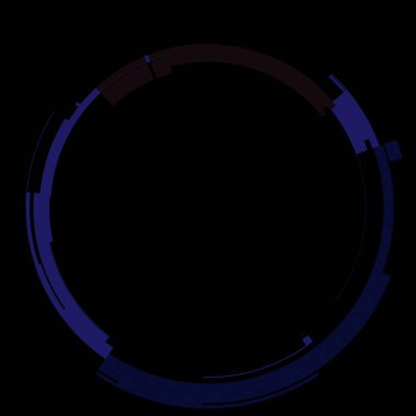 Fütürist dairesel gövde arayüzü elementi. Soyut çember geometrik arkaplan. Dijital teknolojinin grafiksel çizimi.