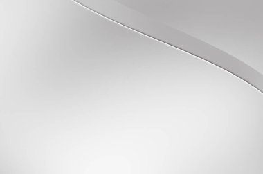 3 boyutlu illüstrasyon. Beyaz kıvrımlı yüzey. Lüks dokuma duvar kağıdı. Zarif bir zemin. Soyut fütüristik geçmiş. Minimalist geometrik kapak tasarımı. Çarpık beyaz çizgiler.