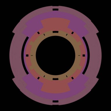 Fütürist dairesel gövde arayüzü elementi. Soyut çember geometrik arkaplan. Dijital teknolojinin grafiksel çizimi.
