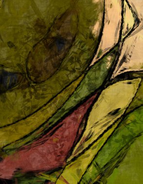 Tuval üzerinde etkileyici fırçalanmış resim. Kaotik resim. Taranmış Boyalı Soyut Arkaplan. Fırça darbesi ile boyanmış. Kaos duvarı sanatı. Sanatsal canlılık ve renkli duvar kağıdı.