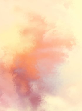 Modern fırça darbeleri. Poster, duvar sanatı, afiş, kart, kitap kapağı veya ambalaj için rahatlatıcı kompozisyonun yumuşak renkli çizimi. Pastel renklerle suluboya. 