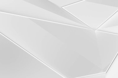 Beyaz 3d geometrik arka plan. Fütürist şablon. Karanlık elementleri olan birinci sınıf soyut duvar kâğıdı. Zarif bir zemin. Lüks minimalist tasarım. Poster, broşür, sunum için tasarım.