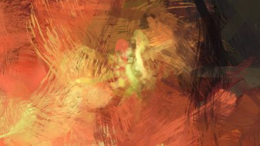 Soyut arkaplanda pürüzlü fırça darbeleri. Fırça boyası. Renkli boya darbeleri. Eşsiz duvar sanatı. Tuvaldeki modern sanat. Renkli çağdaş sanat eserleri.