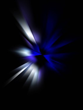 Parlayan ışıkları hareket ettirmenin havalı arka planı. Tasarımınız için canlı renkli bir portal şablonu. Işık ışınları ve hareket halindeki ışıldayan parçacıklar bir solucan deliği şekli oluşturuyor..