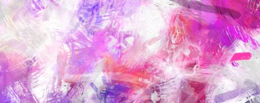 Soyut arkaplanda pürüzlü fırça darbeleri. Fırça boyası. Renkli boya darbeleri. Eşsiz duvar sanatı. Tuvaldeki modern sanat. Renkli çağdaş sanat eserleri.