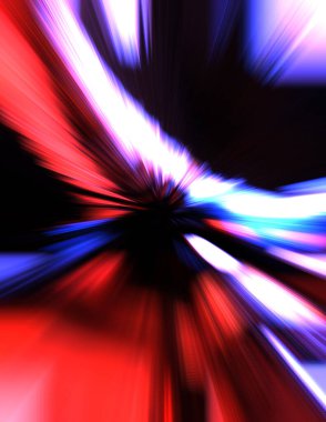 Renkli ışık enerjisi parlamaları. Çarpık grafik hareket arkaplanı. Dinamik patlama flaşı. Hızlanma efekti. Hızlı yüksek hız bulanıklaştırma arkaplanı. Işık teknolojisi soyut duvar kağıdı.