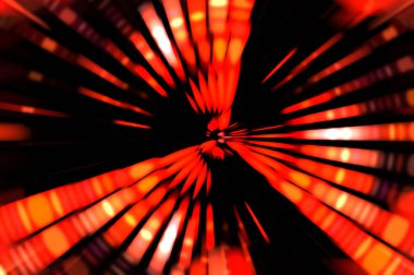 Siyah arkaplanda dönen ışık gösterisi. Lüks çizgiler. Parlak kıvrımlı duvar kağıdı. Uzay tüneli. Dönen ışık çemberi ya da maytap izi. Parlak konsept çizimi.