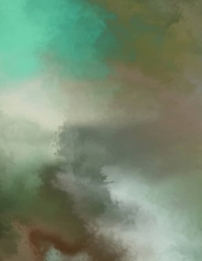 Modern fırça darbeleri. Poster, duvar sanatı, afiş, kart, kitap kapağı veya ambalaj için rahatlatıcı kompozisyonun yumuşak renkli çizimi. Pastel renklerle suluboya. 