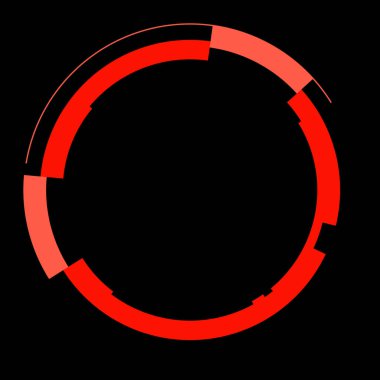 Fütürist dairesel gövde arayüzü elementi. Soyut çember geometrik arkaplan. Dijital teknolojinin grafiksel çizimi.