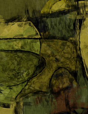 Tuval üzerinde etkileyici fırçalanmış resim. Kaotik resim. Taranmış Boyalı Soyut Arkaplan. Fırça darbesi ile boyanmış. Kaos duvarı sanatı. Sanatsal canlılık ve renkli duvar kağıdı.