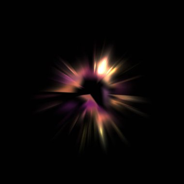 Işık huzmeleri ve parlayan parçacıkların kesiştiği güzel bir zemin. Canlı renkli ışıkların duvar kâğıdı. Parlak ışık görüntüsü.