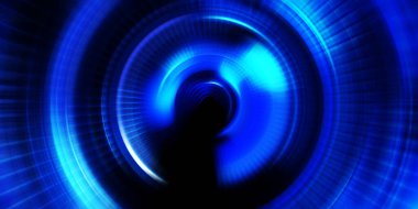 Parlayan neon ışıkları. Parlak sunum tasarım şablonu. Fotoğraf makinesi konsepti. Soyut arkaplan. Dönen ışık ışınları. Hareketli kavramsal duvar kağıdı. Grafik dijital illüstrasyon. 