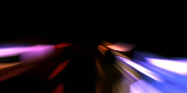 Güzel canlı renklerle enerji patlaması. Siyah arkaplanda izole edilmiş dinamik ışık ışınları. Parlayan renkli ışık parçacıklarının grafiksel 2D çizimi. Parlak tasarım şablonu.