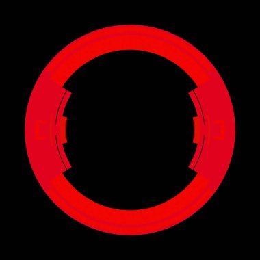 Fütürist dairesel gövde arayüzü elementi. Soyut çember geometrik arkaplan. Dijital teknolojinin grafiksel çizimi.