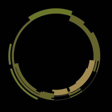 Fütürist dairesel gövde arayüzü elementi. Soyut çember geometrik arkaplan. Dijital teknolojinin grafiksel çizimi.