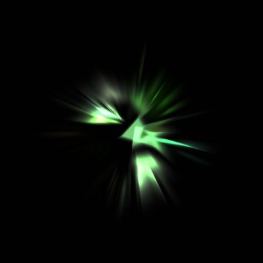 Işık huzmeleri ve parlayan parçacıkların kesiştiği güzel bir zemin. Canlı renkli ışıkların duvar kâğıdı. Parlak ışık görüntüsü.