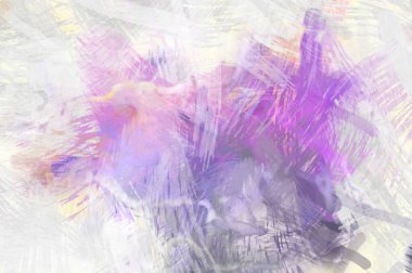 Soyut arkaplanda pürüzlü fırça darbeleri. Fırça boyası. Renkli boya darbeleri. Eşsiz duvar sanatı. Tuvaldeki modern sanat. Renkli çağdaş sanat eserleri.