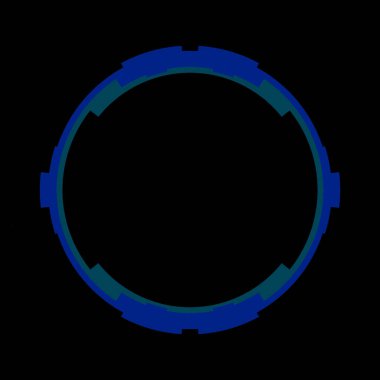 Fütürist dairesel gövde arayüzü elementi. Soyut çember geometrik arkaplan. Dijital teknolojinin grafiksel çizimi.