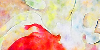 Kova desenli illüstrasyon. Çağdaş ve modern doku. Soyut renk boyama arka planı. Yaratıcı ve sanatsal duvar kağıdı. Fırçalanmış şekilleri ve lekeleri olan sanatsal duvar..