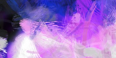 Soyut arkaplanda pürüzlü fırça darbeleri. Fırça boyası. Renkli boya darbeleri. Eşsiz duvar sanatı. Tuvaldeki modern sanat. Renkli çağdaş sanat eserleri.