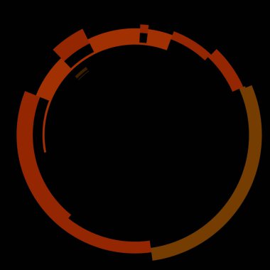 Fütürist dairesel gövde arayüzü elementi. Soyut çember geometrik arkaplan. Dijital teknolojinin grafiksel çizimi.