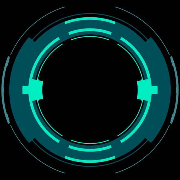 Futurisztikus Kör Alakú Hud Interfész Elem Absztrakt Kör Geometriai Háttér — Stock Fotó