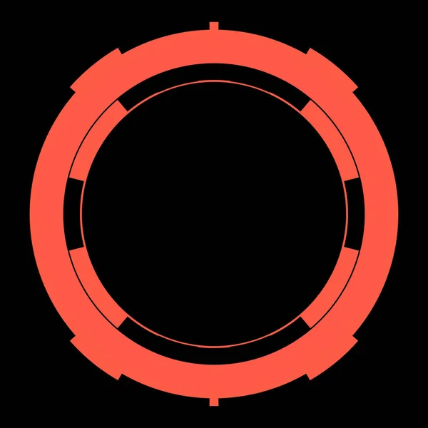 Futurisztikus Kör Alakú Hud Interfész Elem Absztrakt Kör Geometriai Háttér — Stock Fotó