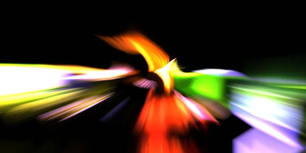 Energy Burst Beautiful Vivid Colors Dynamic Rays Light Isolated Black — Stock Photo, Image