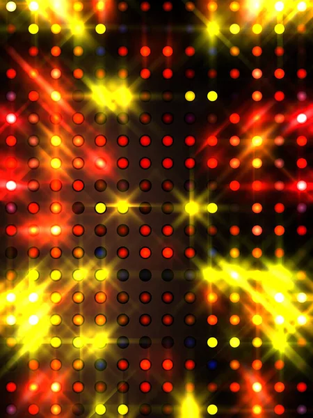 Shining Lights Party Leds Black Background Digital Illustration Stage Stadium — Stock Photo, Image