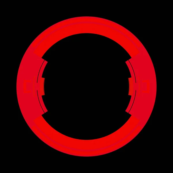 Fütürist Dairesel Gövde Arayüzü Elementi Soyut Çember Geometrik Arkaplan Dijital — Stok fotoğraf