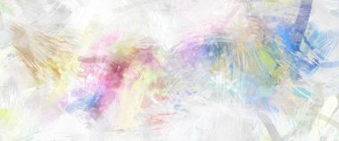 Soyut arkaplanda pürüzlü fırça darbeleri. Fırça boyası. Renkli boya darbeleri. Eşsiz duvar sanatı. Tuvaldeki modern sanat. Renkli çağdaş sanat eserleri.