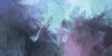 Soyut arkaplanda pürüzlü fırça darbeleri. Fırça boyası. Renkli boya darbeleri. Eşsiz duvar sanatı. Tuvaldeki modern sanat. Renkli çağdaş sanat eserleri.