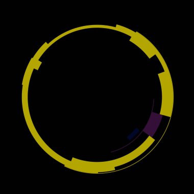 Fütürist dairesel gövde arayüzü elementi. Soyut çember geometrik arkaplan. Dijital teknolojinin grafiksel çizimi.