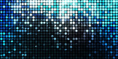 Parlayan ışıklar siyah arka planda parti izleri. Sahne veya stadyum ışıklarının dijital illüstrasyonu. Parlak desenli duvar kağıdı. Sahne ışıkları ile renkli ışıkların ihtişamlı arkaplanı.