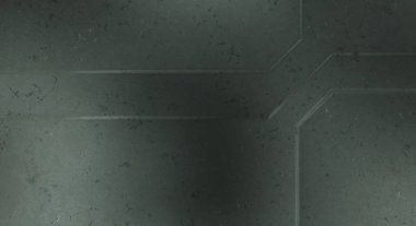 Çukur SciFi panelleri duvar. Üç boyutlu illüstrasyon. Gelecekçi kavramsal tasarım arka planı. Uzay gemisi desenli duvar kağıdı. Fırçalanmış teknoloji desen yüzeyi. 