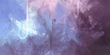 Soyut arkaplanda pürüzlü fırça darbeleri. Fırça boyası. Renkli boya darbeleri. Eşsiz duvar sanatı. Tuvaldeki modern sanat. Renkli çağdaş sanat eserleri.