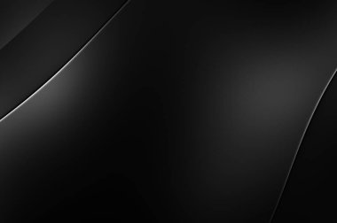 Siyah kıvrımlı yüzey. 3 boyutlu illüstrasyon. Soyut fütüristik geçmiş. Minimalist geometrik kapak tasarımı. Çarpık siyah çizgiler. Lüks dokuma duvar kağıdı. Zarif arkaplan.