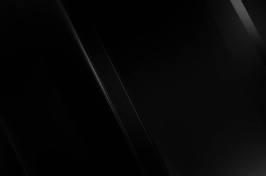 Geometrik katmanlı 3 boyutlu siyah arkaplan. Soyut koyu fütüristik duvar kağıdı. Zarif, parlak çizgili arka plan. Poster, broşür, sunum ve web sitesi için geometrik şablon tasarımı.