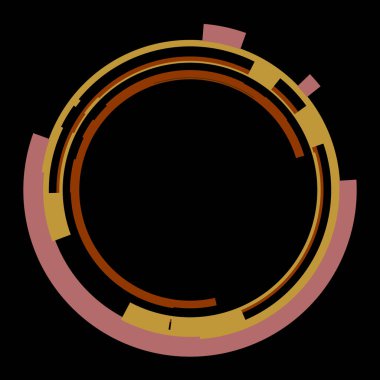 Fütürist dairesel gövde arayüzü elementi. Soyut çember geometrik arkaplan. Dijital teknolojinin grafiksel çizimi.