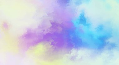 Modern fırça darbeleri. Poster, duvar sanatı, afiş, kart, kitap kapağı veya ambalaj için rahatlatıcı kompozisyonun yumuşak renkli çizimi. Pastel renklerle suluboya. 