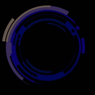 Fütürist dairesel gövde arayüzü elementi. Soyut çember geometrik arkaplan. Dijital teknolojinin grafiksel çizimi.