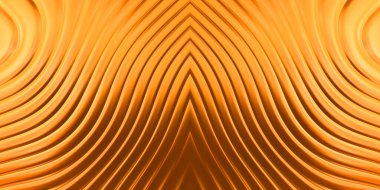 Renkli dalgalı yansıtıcı duvar kağıdının üç boyutlu çizimi. Duvar kağıdı, afiş, arkaplan, kart, kitap kapağı veya web sitesi için grafiksel illüstrasyon. Soyut parlak arkaplan.