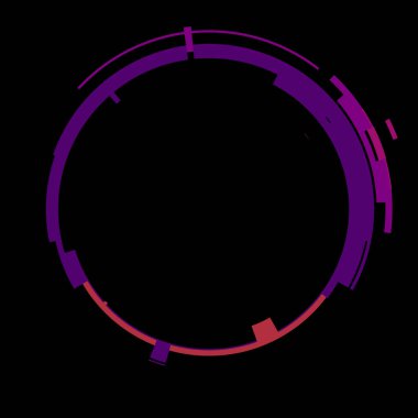 Fütürist dairesel gövde arayüzü elementi. Soyut çember geometrik arkaplan. Dijital teknolojinin grafiksel çizimi.
